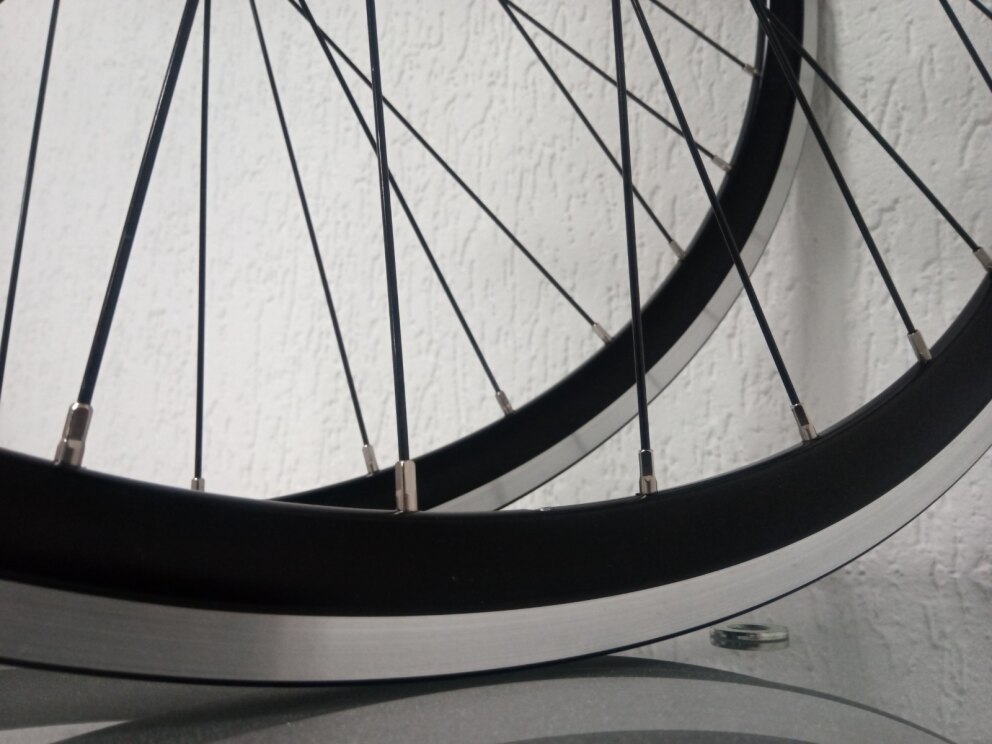Wheelset 622X16C Rigida Ryde DP16 Black Shimano FH RS400 Tiagra HG Body 36 85 MM 130 MM Rim brake Race Vlechtservice