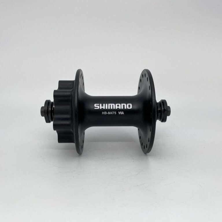Moyeu avant / 100 MM / Axe de patte / Disque (6 boulons) / 32GTS / Shimano / HB-M475 Deore / Noir / VTT - Tour