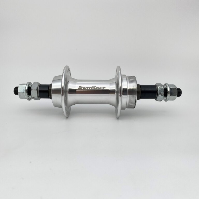 Moyeu arrière / 135 MM / Axe plein 170 MM / Frein sur jante / 36GTS / Sunrace / HBM45 / Roue libre 5-7S / Argent / City