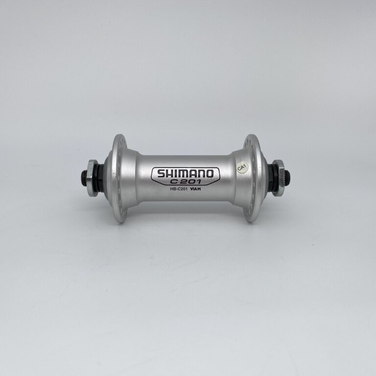 Front hub / 100 MM / Drop axle / Rim brake / 36GTS / Shimano / HB-C201 / Silver / MTB - Tour