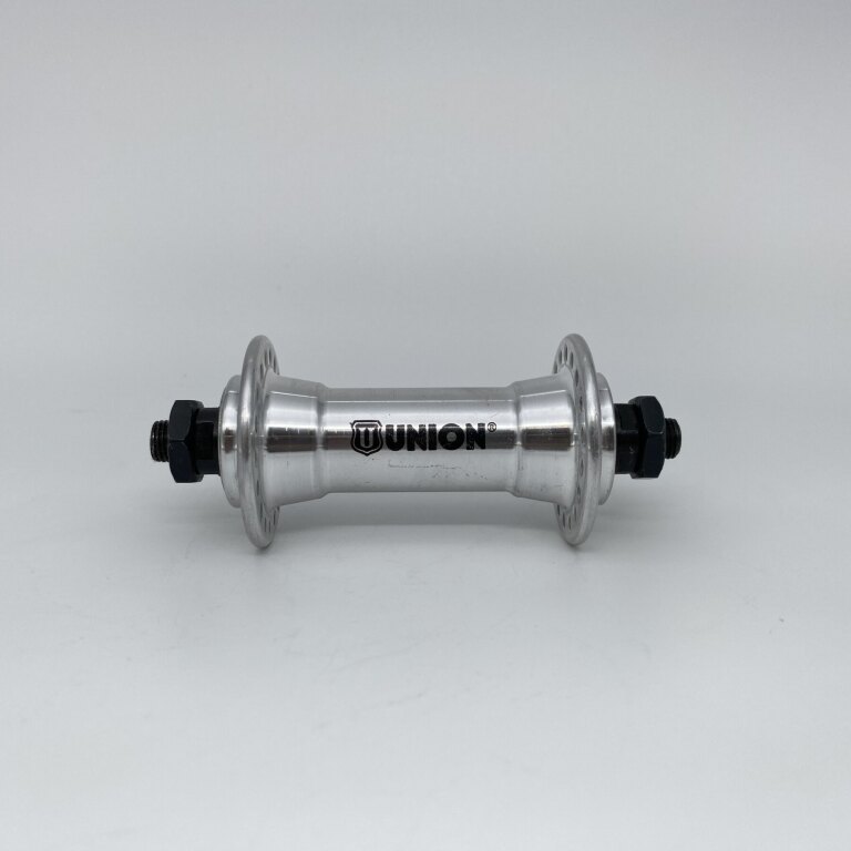 Front hub / 100 MM / Drop axle / Rim brake / 36GTS / Union / QR / Silver / MTB - Tour