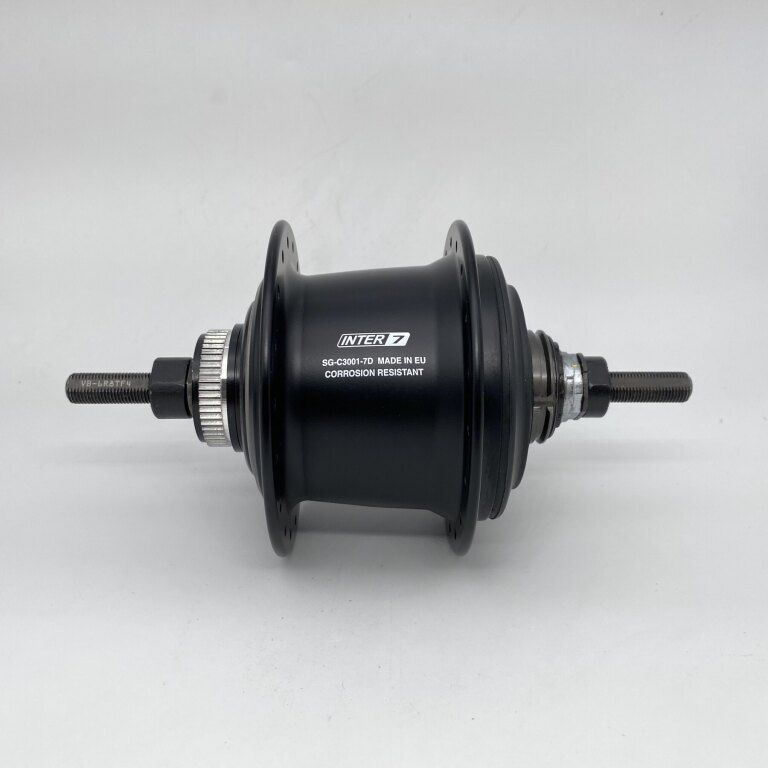 Rear hub / 135 MM / Fixed axle 187 MM / Disc (Centerlock) / 36GTS / Shimano / Nexus Inter 7 SG-C3001-7D / 7S / Black / City