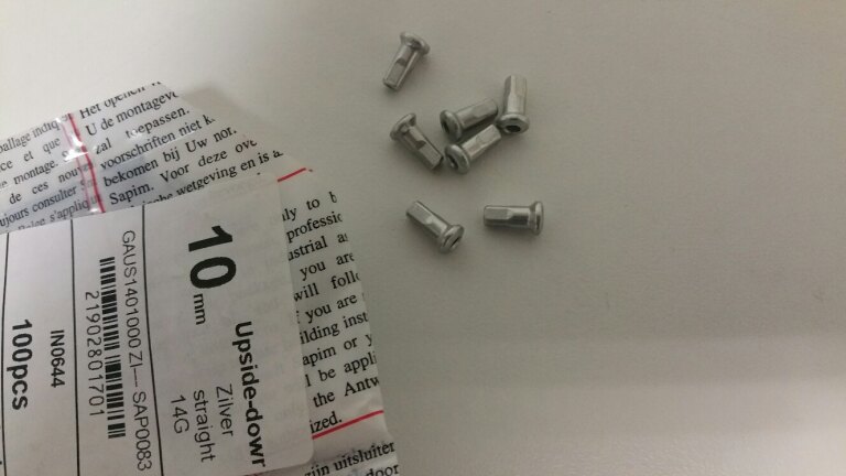 nippel spaak 14G zilver Upside-down