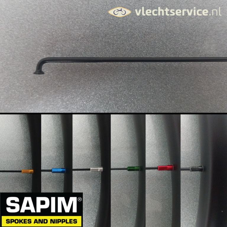 Sapim D-Light 14G 2.0 MM Stainless Steel Black - Colored aluminum nipples