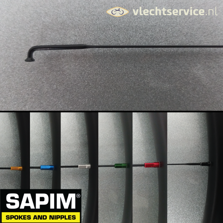 Sapim CX-Ray 14G 2.0 MM Stainless Steel Black - Black nipples / Colored nipples