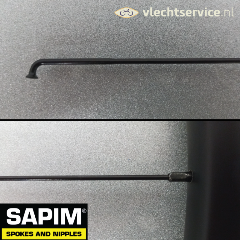 Sapim Strong 13G 2.3 - 2.0 MM RVS Zwart - Zwarte nippels