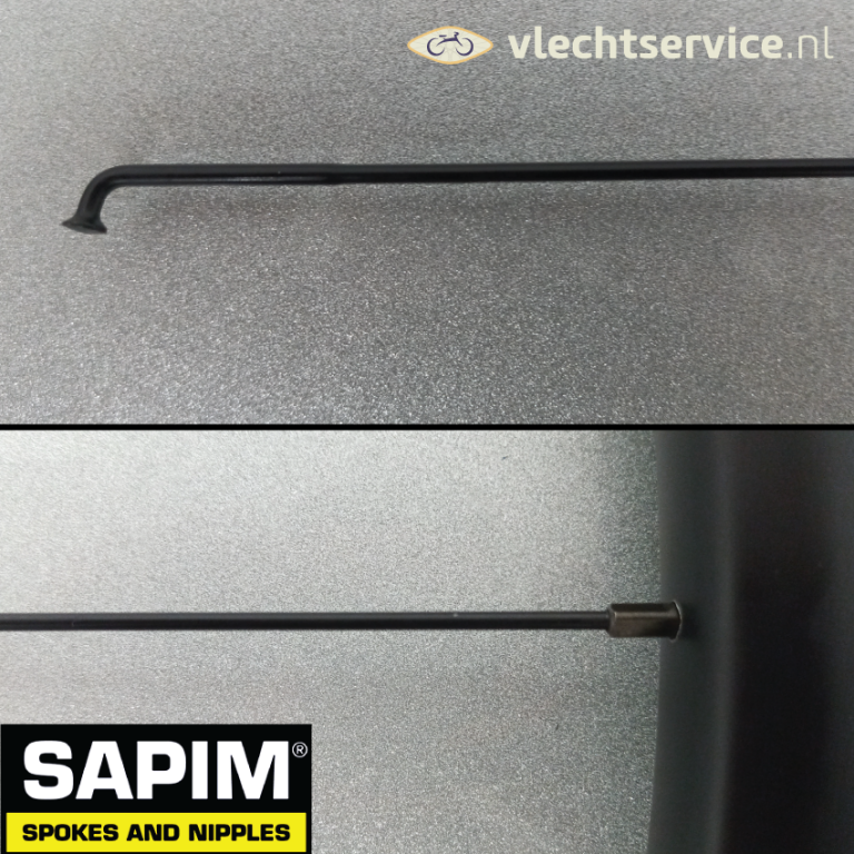 Sapim E-Strong 12G 2.6 - 2.3 MM RVS Zwart - Zwarte nippels