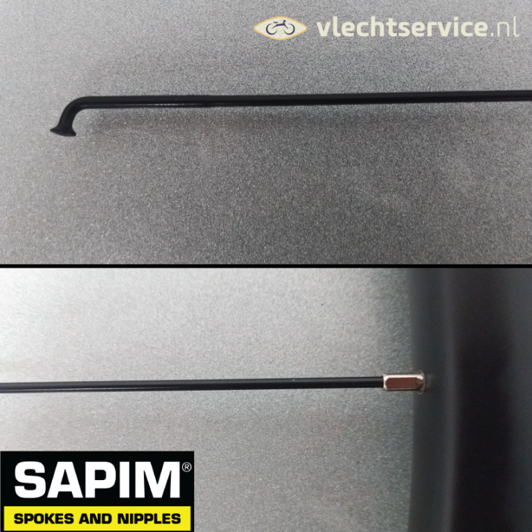 Sapim E-Strong 12G 2.6 - 2.3 MM RVS Zwart - Blanke nippels