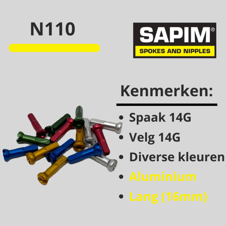 nippel spaak 14G diverse Kleuren aluminium
