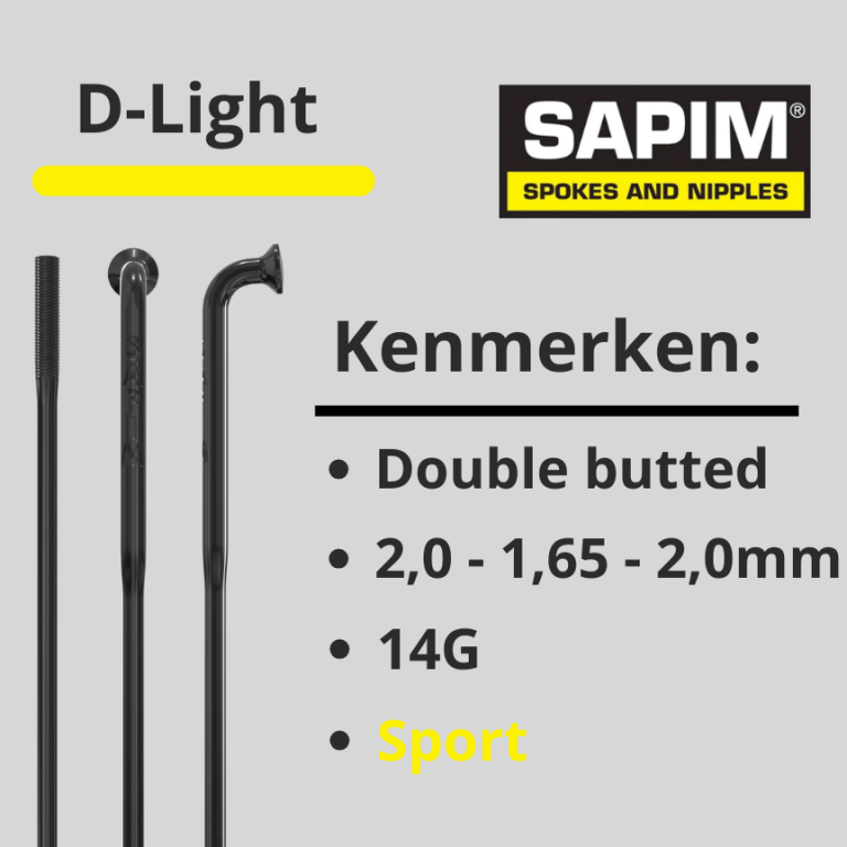 Sapim spokes 14G D-Light D.Butted black