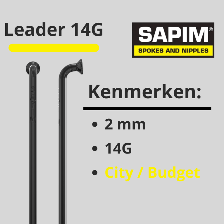Sapim spaken 14G RVS zwart
