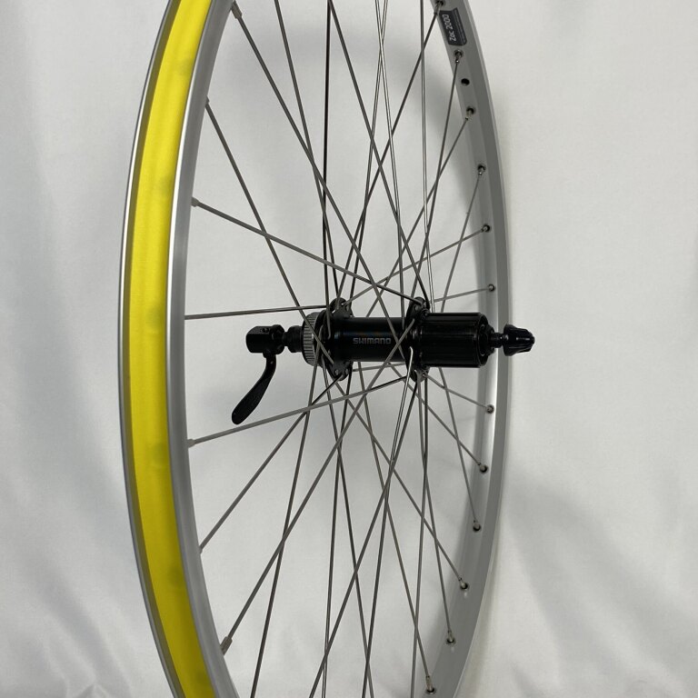 Rear wheel / 559X19C / Rigida - Ryde / ZAC 2000 / Silver / Shimano / FH-TX505 Tourney / HG Body 35 MM / 135 MM / Rim brake or Disc (Centerlock) / MTB - Tour