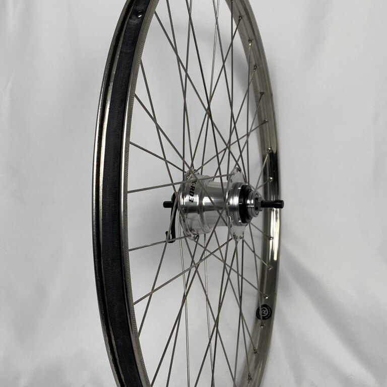 USED Rear wheel / 622X22C / Van Schothorst / ST32 RVS / Silver / Sturmey Archer / X-RD3 / 3S / 118 MM / Drum brake 70 MM / City