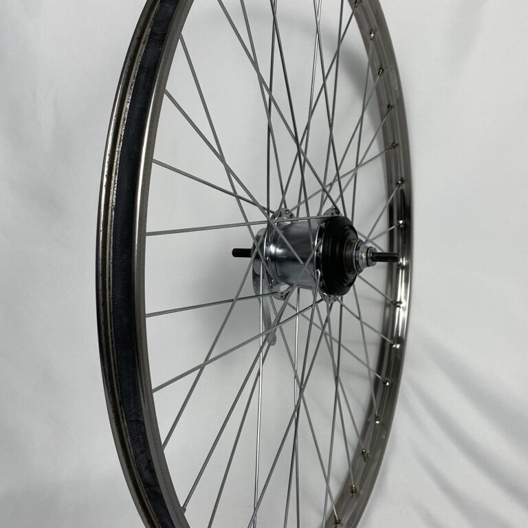 GEBRUIKT Achterwiel / 622X22C / Van Schothorst / ST32 RVS / Zilver / Shimano / Nexus Inter 7 SG-C3001-7C /  / 127 MM / Terugtraprem / Vintage