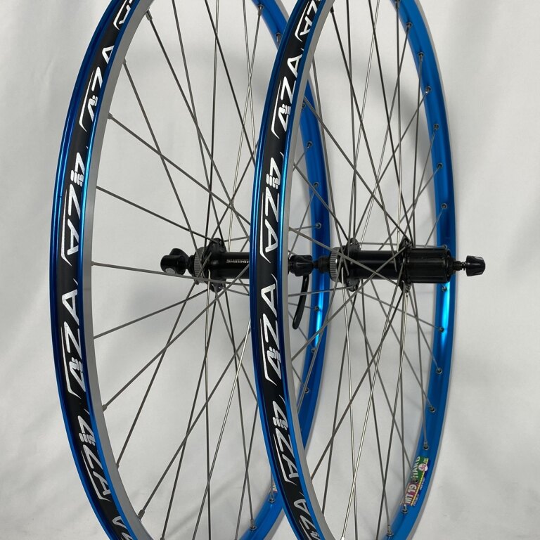 Wheelset / 559X17C / DRC / MT 19 / Blue / Shimano / FH-TX505 Tourney / HG Body 35 MM / 135 MM / Rim brake or Disc (Centerlock) / MTB - Tour