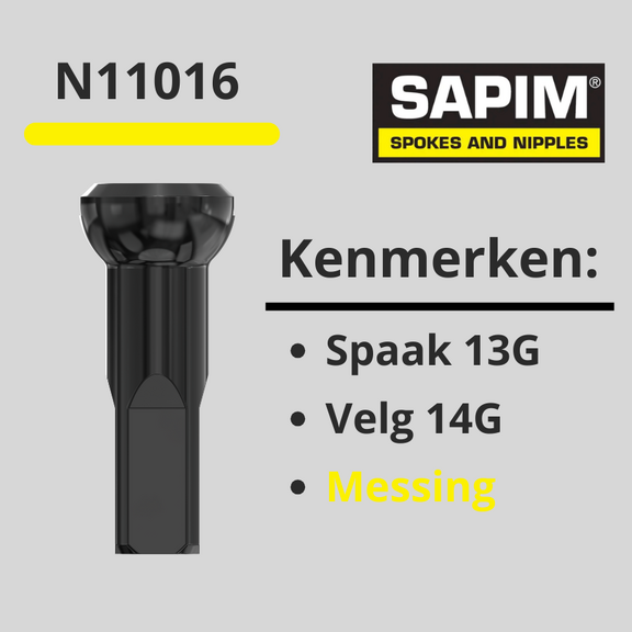 nippel spaak 13G velg 14G zwart 