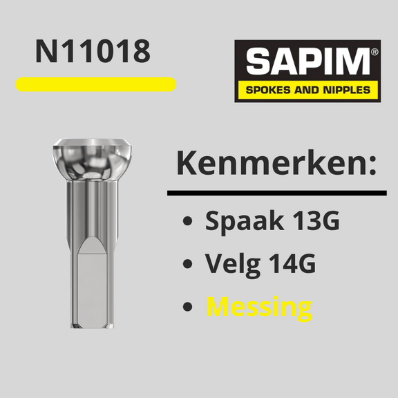 nippel spaak 13G velg 14G  chroom 