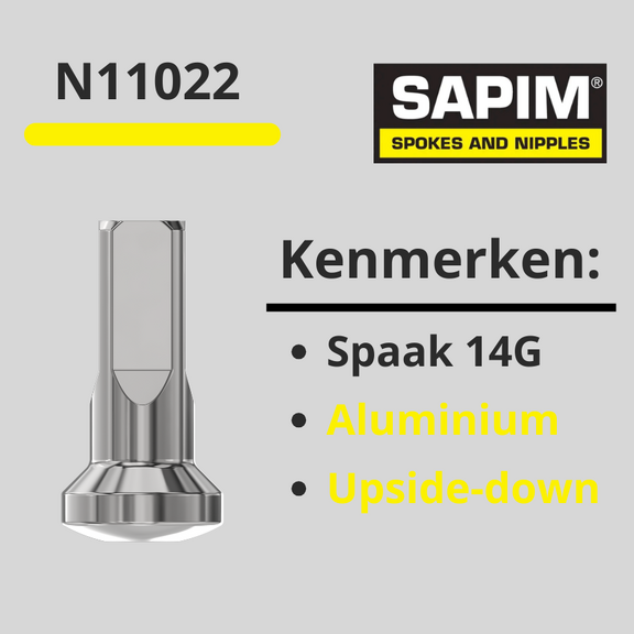 nippel spaak 14G zilver Upside-down 