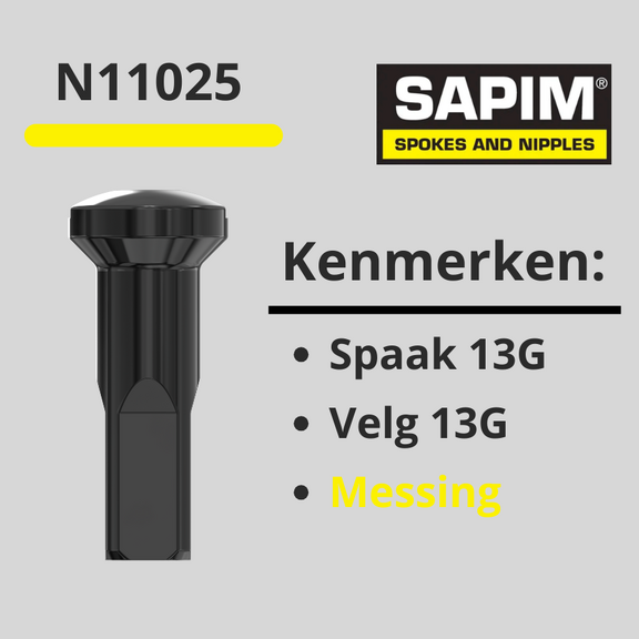 nippel spaak 13G zwart 