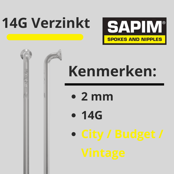 Spaak 14G staal/verzinkt 