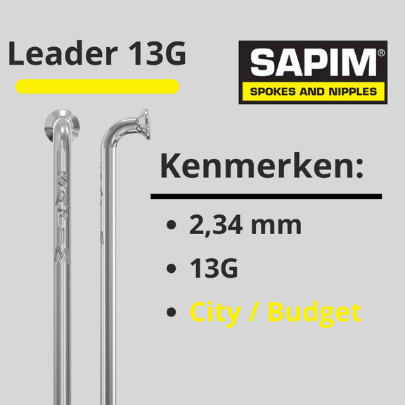 Spaken 13G RVS zilver 