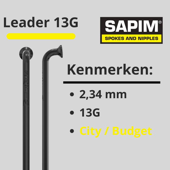 spaken 13G RVS zwart 