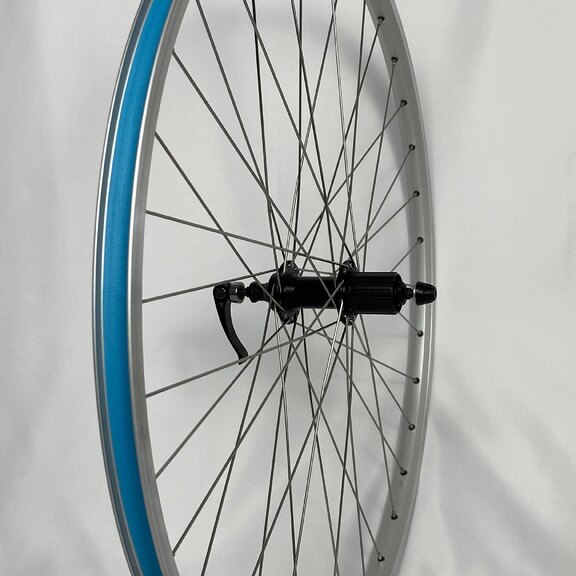 Achterwiel / 622X19C / Rigida - Ryde / ZAC 19 / Zilver / Blaps / R19R36 / HG Body 35 MM / 135 MM / Velgrem / Tour 