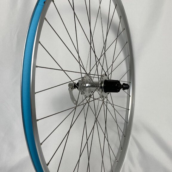 Achterwiel / 622X19C / Rigida - Ryde / Star XS19 / Zilver / Shimano / FH-C501 Nexave / HG Body 35 MM / 135 MM / Velgrem of Disc (6 bout) / Tour 