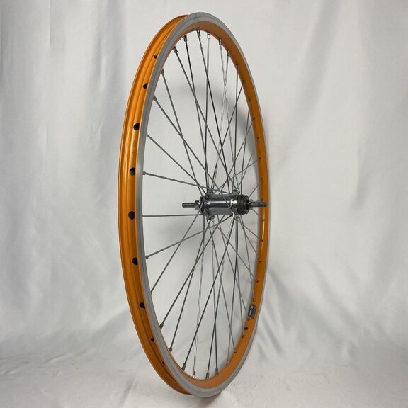 Achterwiel / 622X19C / Rigida - Ryde / Andra 20 / Oranje / Shimano / CB-E110 / 1S / 116 MM / Terugtraprem / City 