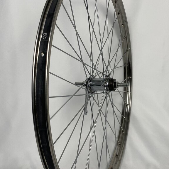 GEBRUIKT Achterwiel / 622X22C / Van Schothorst / ST32 RVS / Zilver / Shimano / CB-E110 / 11S / 116 MM / Terugtraprem / Vintage 