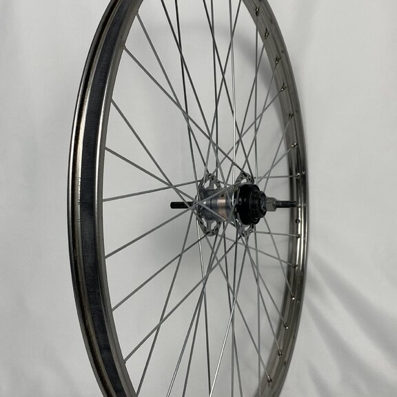 GEBRAUCHTES Hinterrad / 622X22C / Van Schothorst / ST32 RVS / Silber / Shimano / Nexus Inter 3 SG-3R40 / 3S / 120 MM / Rollerbrake / Vintage 