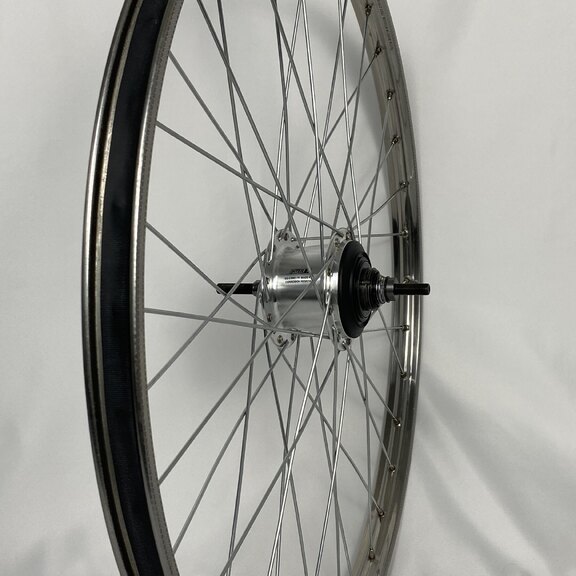 GEBRAUCHTES Hinterrad / 622X22C / Van Schothorst / ST32 RVS / Silber / Shimano / Nexus Inter 7 SG-C3001-7R / 7S / 127 MM / Rollerbrake / Vintage 