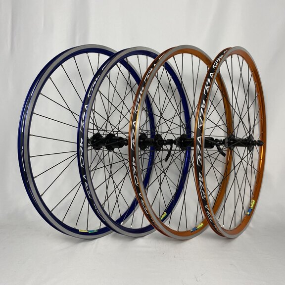 Wheelset / 559X17C / DRC / MT 22 / Blue or Orange/ Shimano / FH-TX505 Tourney / HG Body 35 MM / 135 MM / Rim brake or Disc (Centerlock) / MTB - Tour 