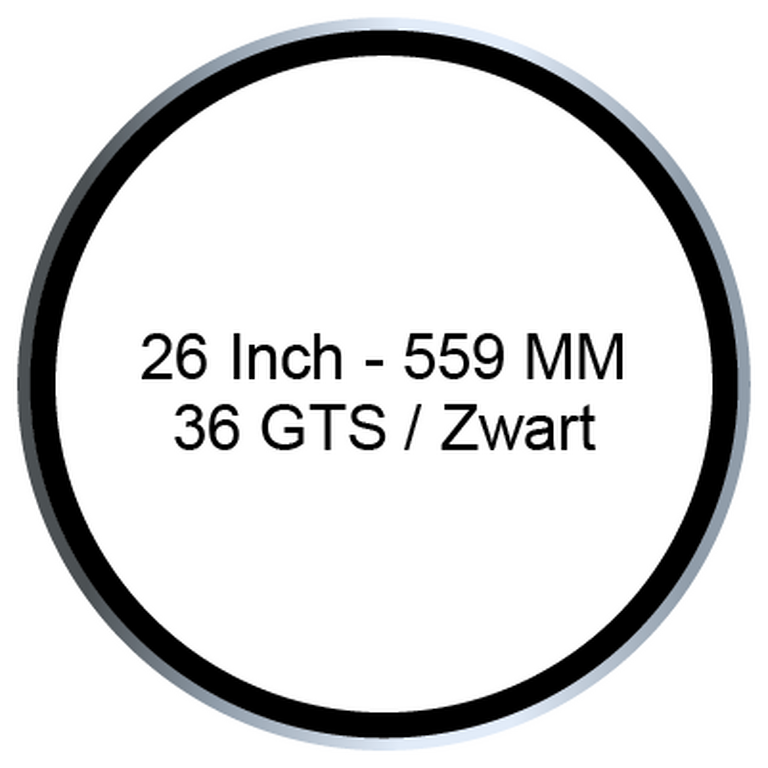 26 Inch - 559 MM / 36GTS / Zwart