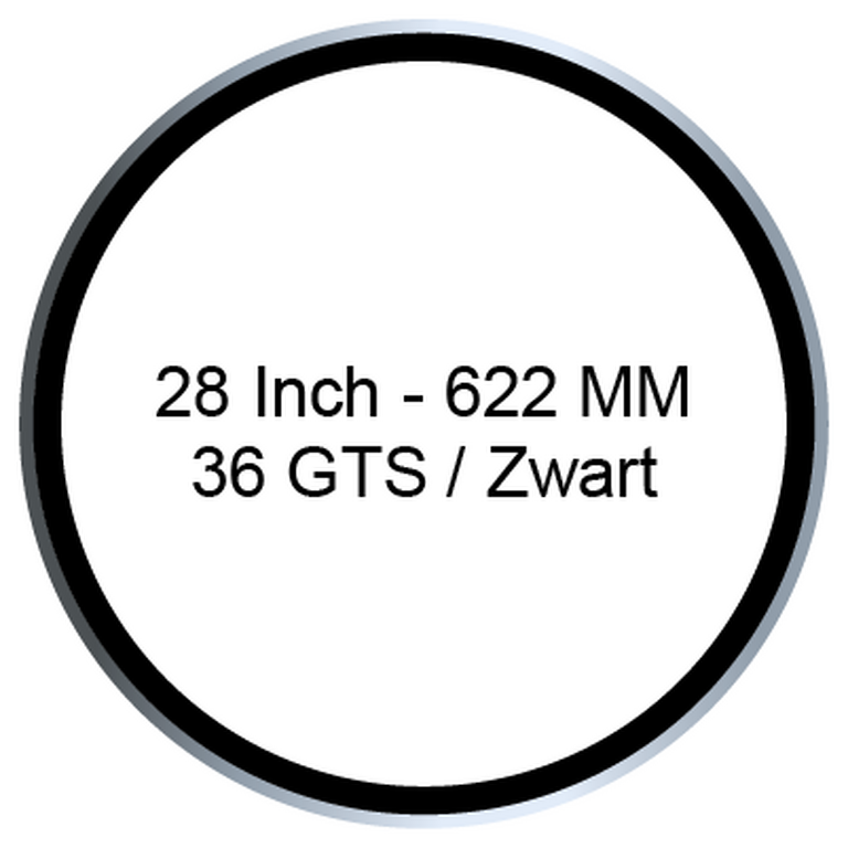 28 Inch - 622 MM / 36GTS / Zwart