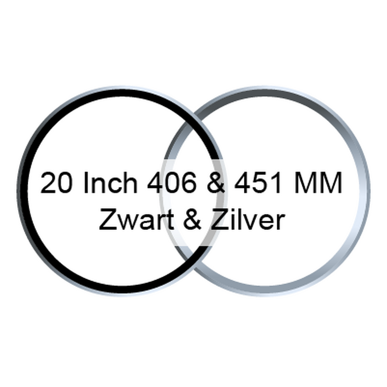 20 Inch - 406 & 451 MM / Diverse GTS / Zwart & Zilver