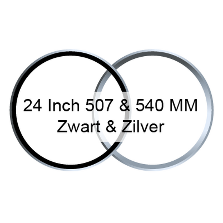 24 Inch - 507 & 540 MM / Diverse GTS / Zwart & Zilver