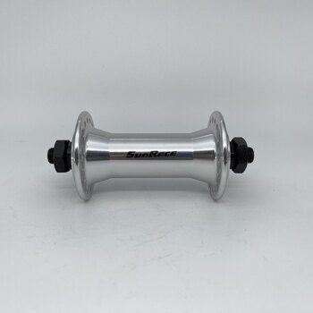 Front hub / 100 MM / Drop axle / Rim brake / 32GTS / Sunrace / HBM45FQR / Silver / MTB - Tour