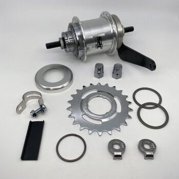 Achternaaf / 116 MM / Vaste as 160 MM / Terugtraprem / 36GTS / Sturmey Archer / S2C / 2S Kick Shift