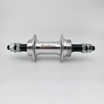 Moyeu arrière / 135 MM / Axe plein 170 MM / Frein sur jante / 36GTS / Sunrace / HBM45 / Roue libre 5-7S / Argent / City