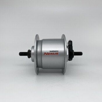 Vorderradnabe / 100 MM / Feste Welle 140 MM / Felgenbremse / 36GTS / Shimano / DH-C3000-3N-NT 6V-3.0W Dynamo / Silber / City