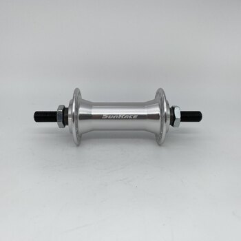 Front hub / 100 MM / Fixed axle 140 MM / Rim brake / 36GTS / Sunrace / HBM45F / Silver / City