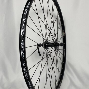 Front Wheel / 559X17C / S.R.L. / DH18 Disc Brake / Black / Shimano / HB-M6000 Deore / / 100 MM / Disc (Centerlock) / MTB - Tour