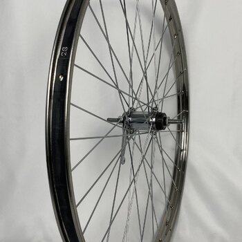 GEBRUIKT Achterwiel / 622X22C / Van Schothorst / ST32 RVS / Zilver / Shimano / CB-E110 / 11S / 116 MM / Terugtraprem / Vintage