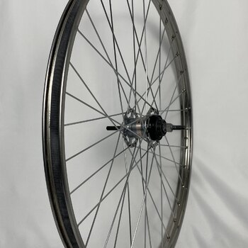 Roue arrière d'occasion / 622 x 22 C / Van Schothorst / ST32 RVS / Argent / Shimano / Nexus Inter 3 SG-3R40 / 3 vitesses / 120 mm / Rollerbrake / Vintage