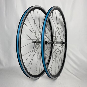 Wheelset / 622X16C / Rigida - Ryde / DP16 / Black / Shimano / FH-2200 / HG Body 35 MM / 130 MM / Rim brake / Race